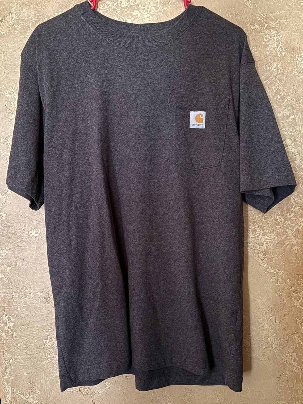 Carhartt Men's Heather Charcoal Short-Sleeve Pocket Tee
